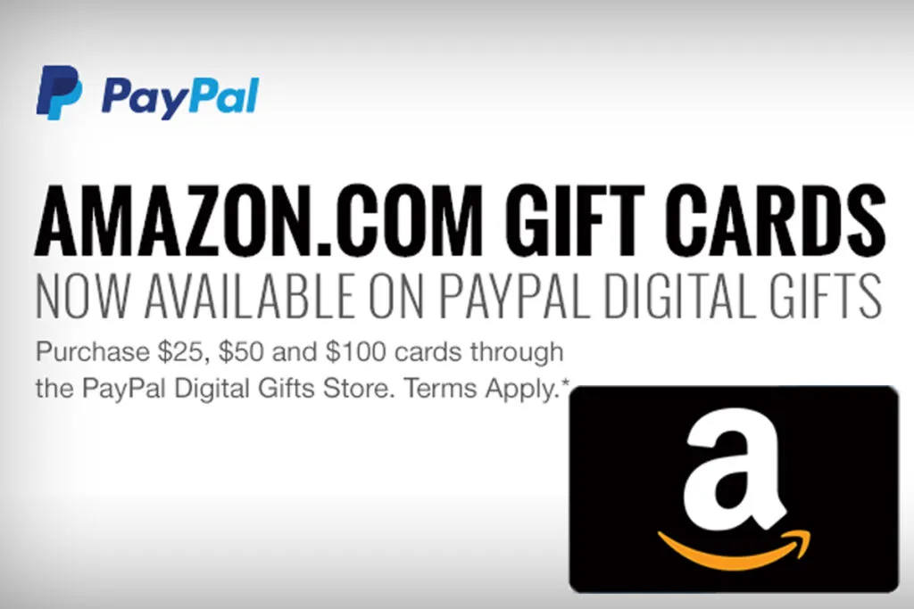 Buy Amazon gift cards with PayPal